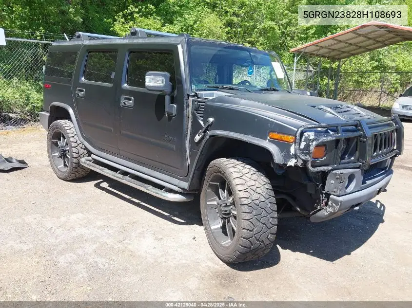 2008 Hummer H2 Suv VIN: 5GRGN23828H108693 Lot: 42129040