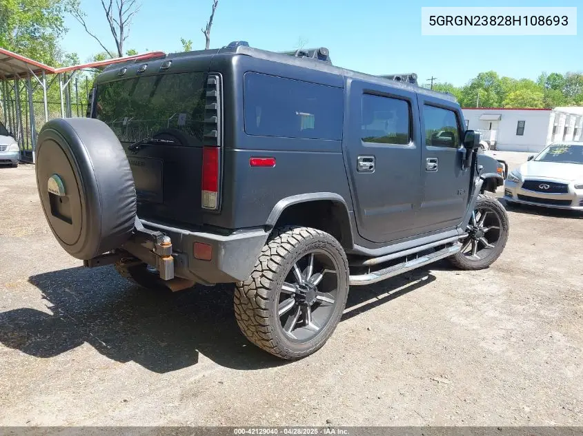 2008 Hummer H2 Suv VIN: 5GRGN23828H108693 Lot: 42129040
