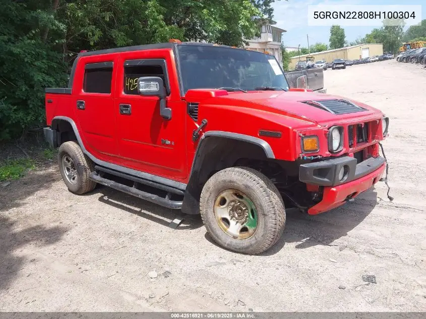 2008 Hummer H2 Sut VIN: 5GRGN22808H100304 Lot: 42516921
