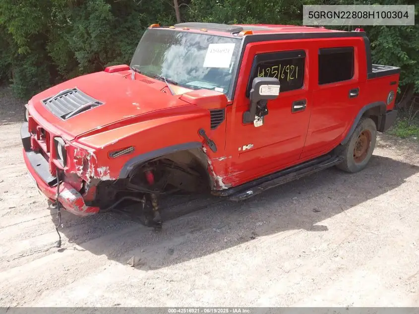 2008 Hummer H2 Sut VIN: 5GRGN22808H100304 Lot: 42516921