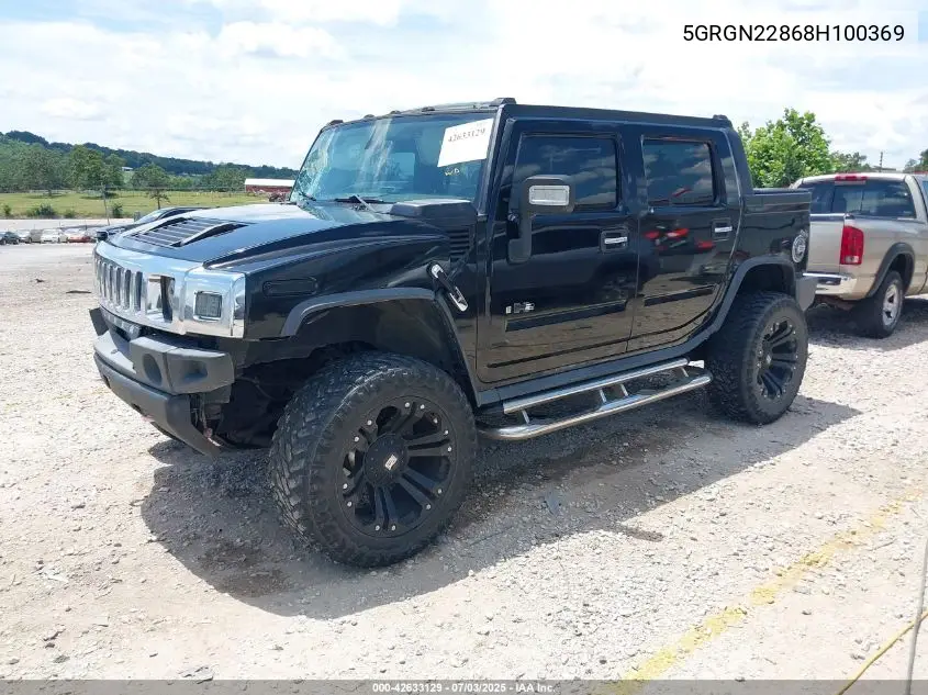 2008 Hummer H2 Sut VIN: 5GRGN22868H100369 Lot: 42633129