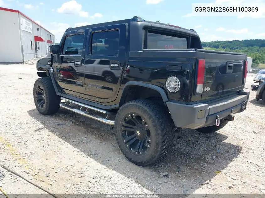 2008 Hummer H2 Sut VIN: 5GRGN22868H100369 Lot: 42633129