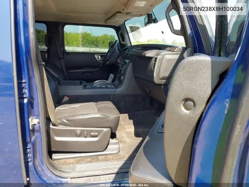2008 Hummer H2 Suv VIN: 5GRGN238X8H100034 Lot: 42644976