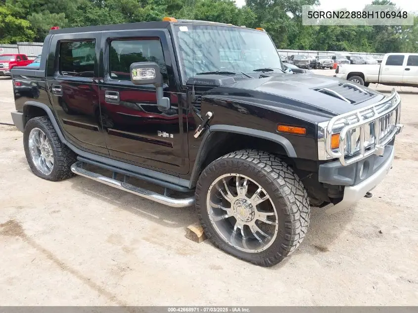 2008 Hummer H2 Sut VIN: 5GRGN22888H106948 Lot: 42668971
