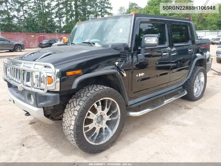 2008 Hummer H2 Sut VIN: 5GRGN22888H106948 Lot: 42668971