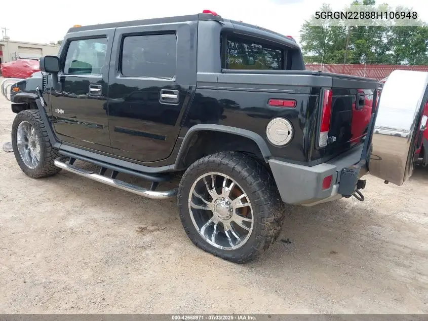 2008 Hummer H2 Sut VIN: 5GRGN22888H106948 Lot: 42668971