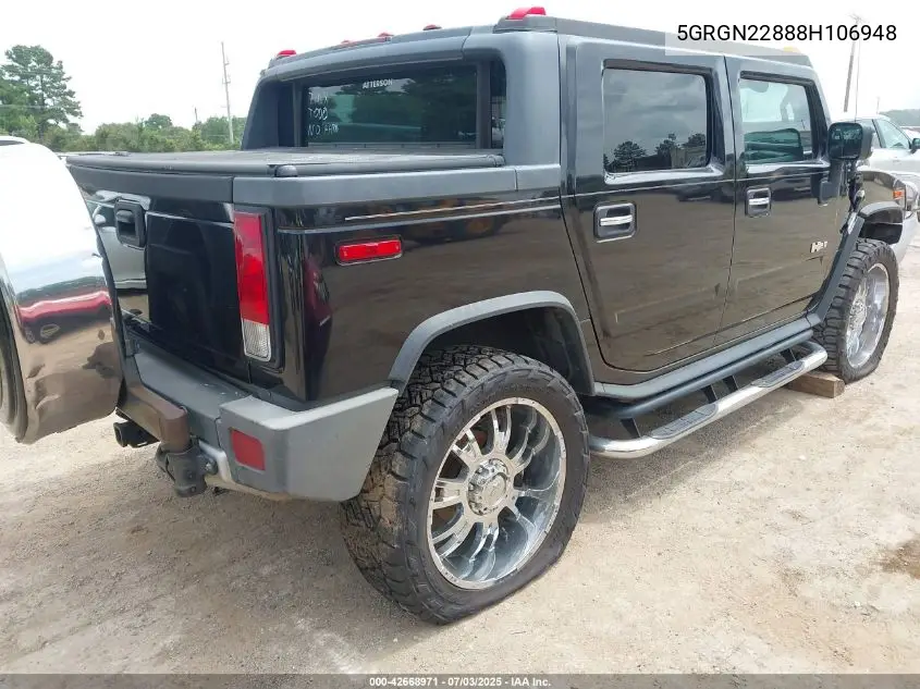 2008 Hummer H2 Sut VIN: 5GRGN22888H106948 Lot: 42668971