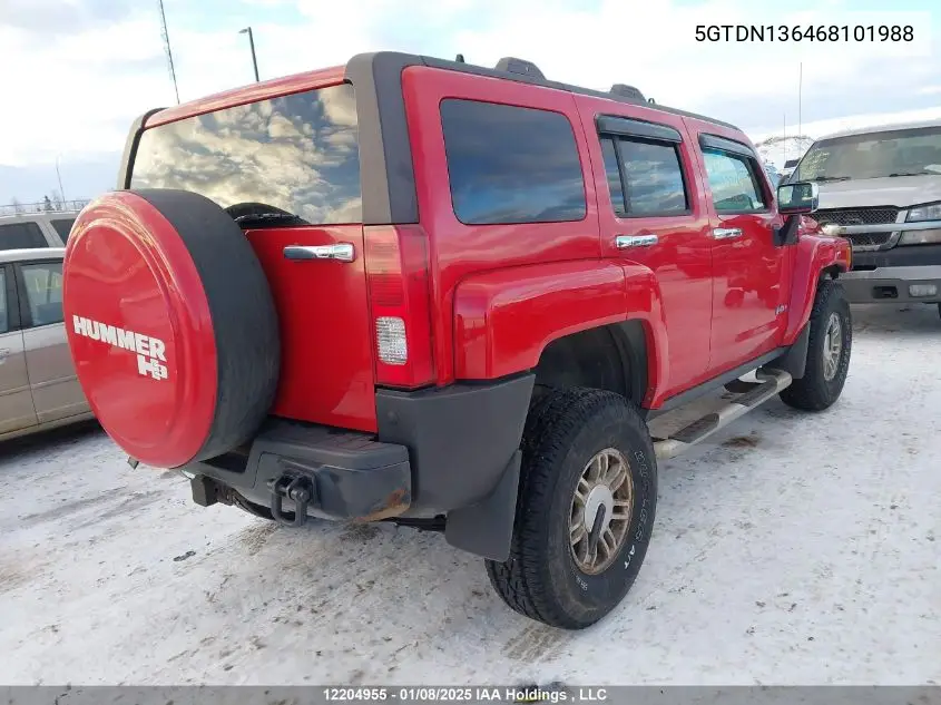 2006 Hummer H3 VIN: 5GTDN136468101988 Lot: 12204955