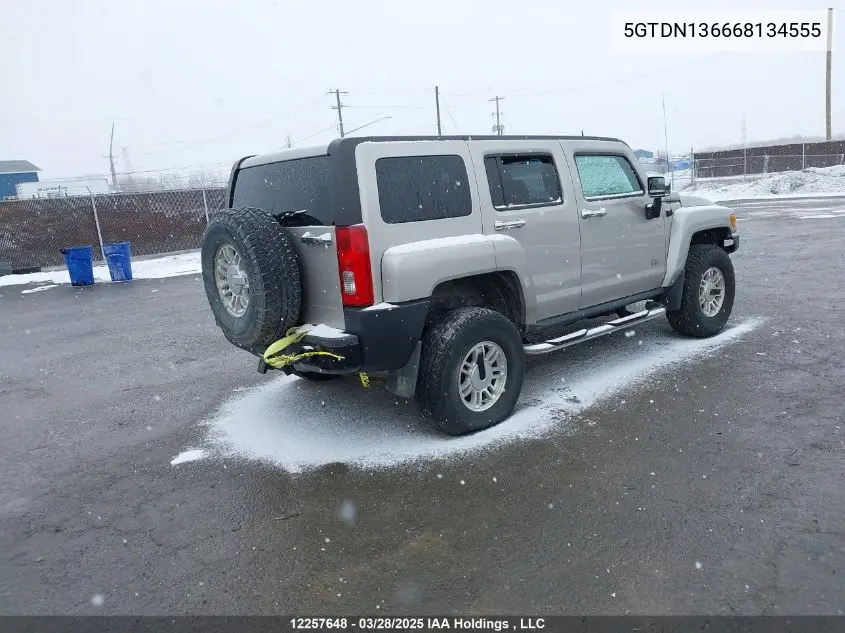 2006 Hummer H3 VIN: 5GTDN136668134555 Lot: 12257648
