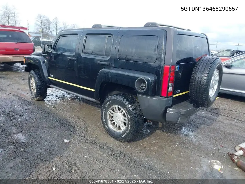 2006 Hummer H3 Suv VIN: 5GTDN136468290657 Lot: 41678561