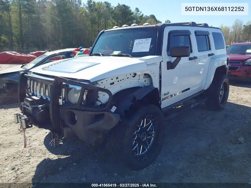 2006 Hummer H3 Suv VIN: 5GTDN136X68112252 Lot: 41865419