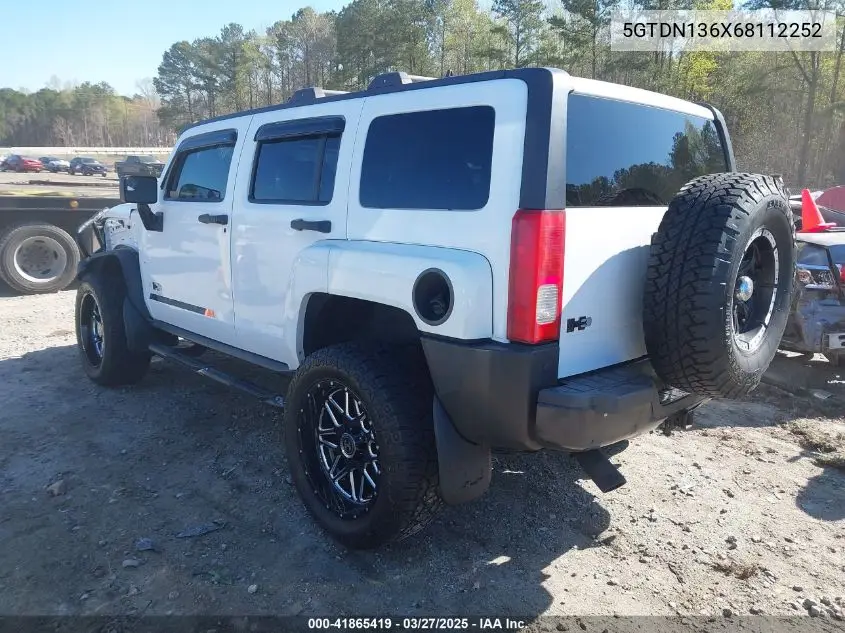 2006 Hummer H3 Suv VIN: 5GTDN136X68112252 Lot: 41865419