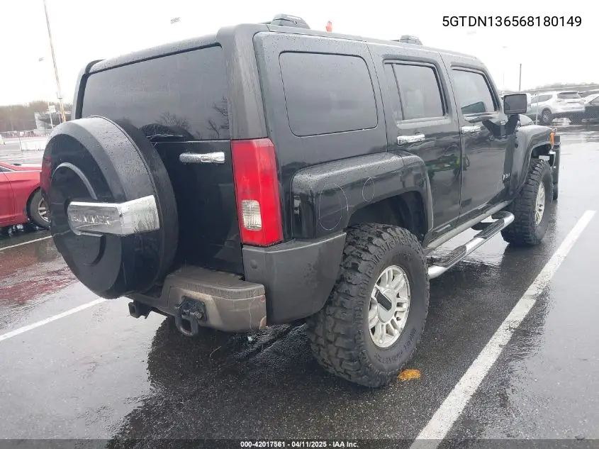 2006 Hummer H3 Suv VIN: 5GTDN136568180149 Lot: 42017561