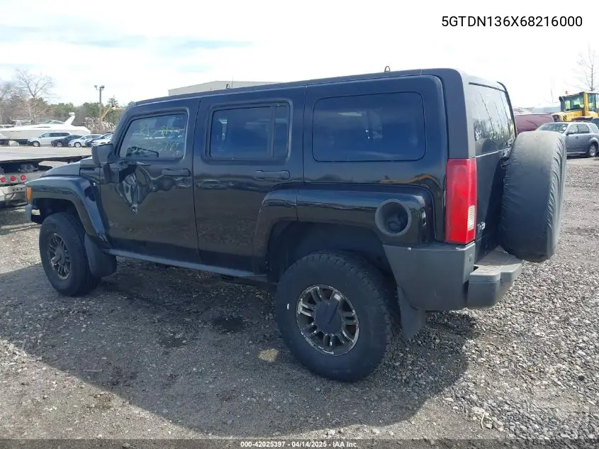 2006 Hummer H3 Suv VIN: 5GTDN136X68216000 Lot: 42025397