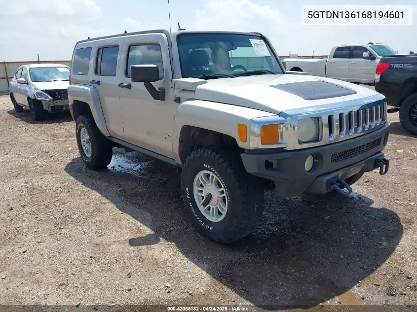 2006 Hummer H3 Suv VIN: 5GTDN136168194601 Lot: 42065182