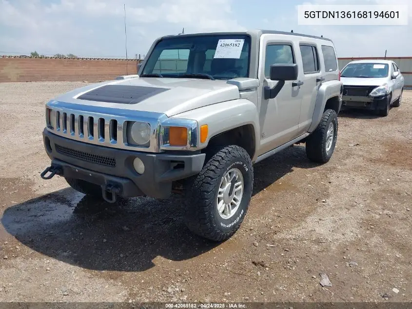 2006 Hummer H3 Suv VIN: 5GTDN136168194601 Lot: 42065182