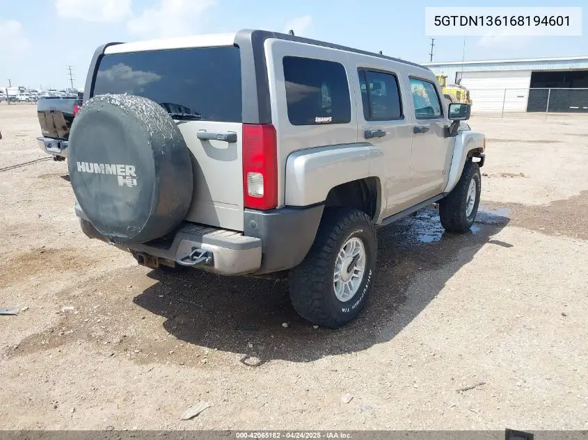 2006 Hummer H3 Suv VIN: 5GTDN136168194601 Lot: 42065182