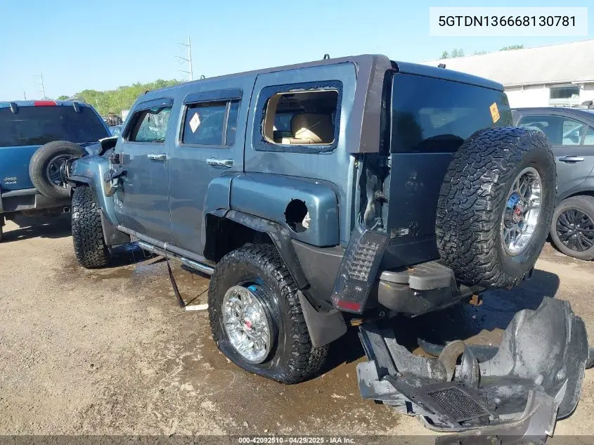2006 Hummer H3 Suv VIN: 5GTDN136668130781 Lot: 42092510
