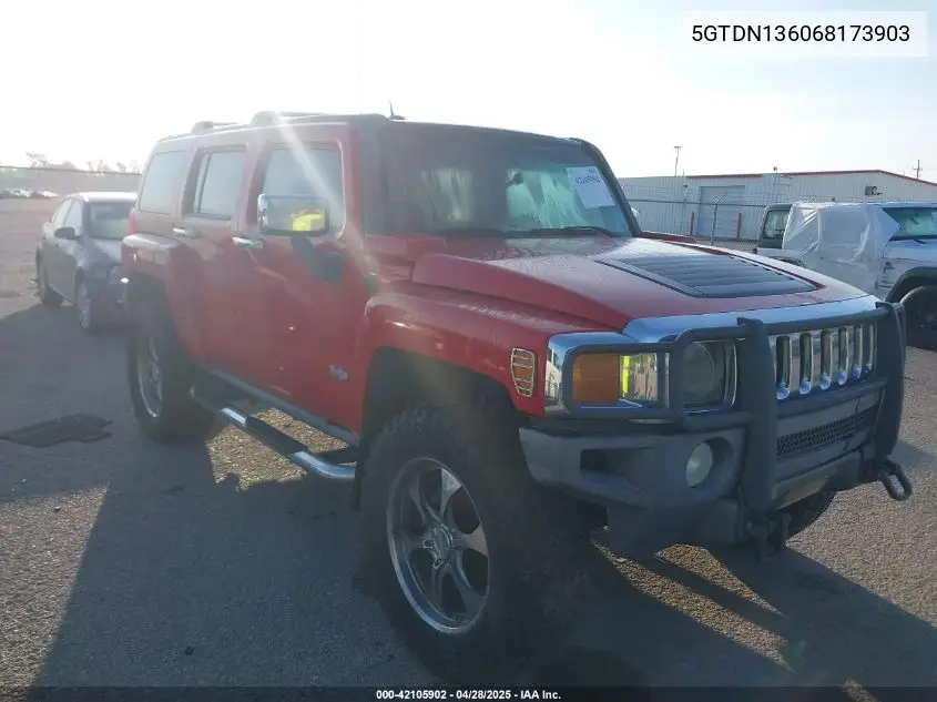 2006 Hummer H3 Suv VIN: 5GTDN136068173903 Lot: 42105902