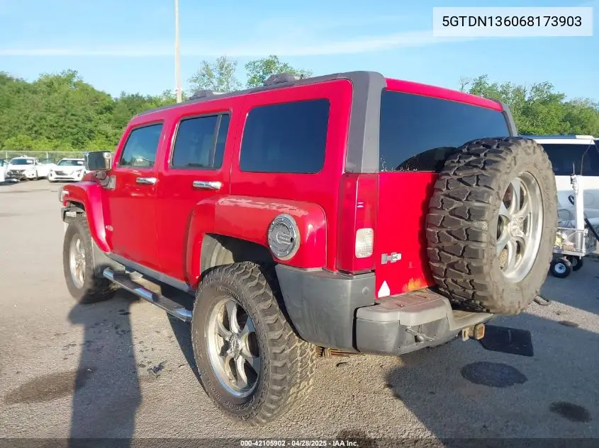 2006 Hummer H3 Suv VIN: 5GTDN136068173903 Lot: 42105902