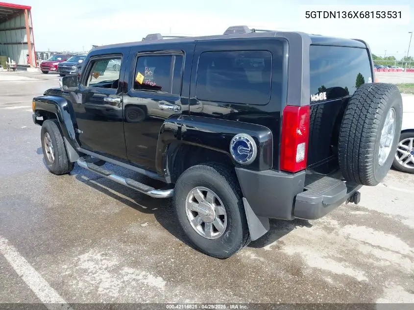 2006 Hummer H3 Suv VIN: 5GTDN136X68153531 Lot: 42116825