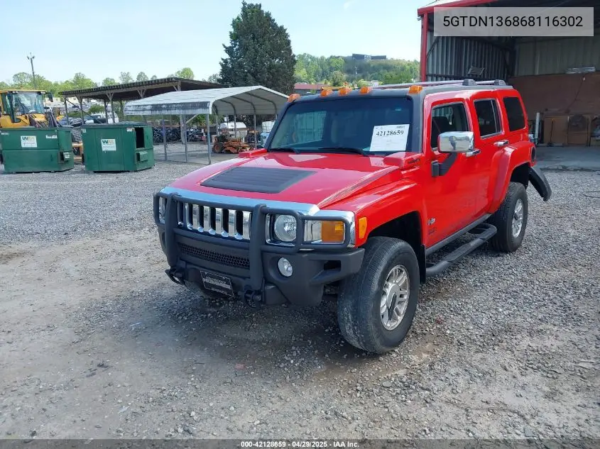 2006 Hummer H3 Suv VIN: 5GTDN136868116302 Lot: 42128659