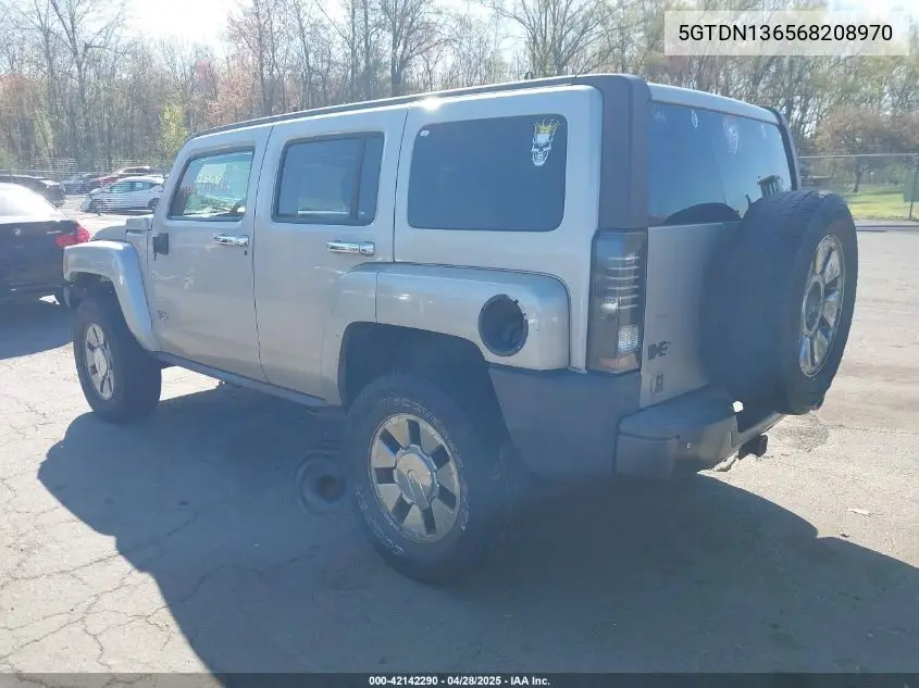 2006 Hummer H3 Suv VIN: 5GTDN136568208970 Lot: 42142290