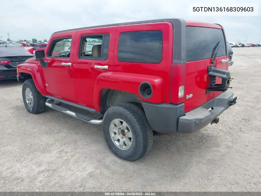 2006 Hummer H3 Suv VIN: 5GTDN136168309603 Lot: 42156364