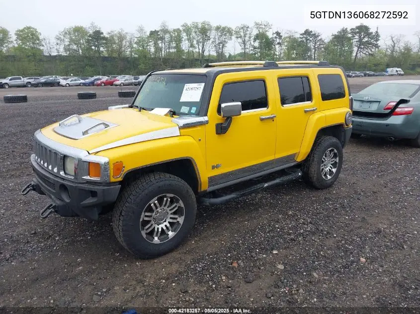 2006 Hummer H3 Suv VIN: 5GTDN136068272592 Lot: 42183257
