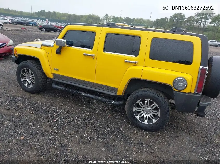 2006 Hummer H3 Suv VIN: 5GTDN136068272592 Lot: 42183257
