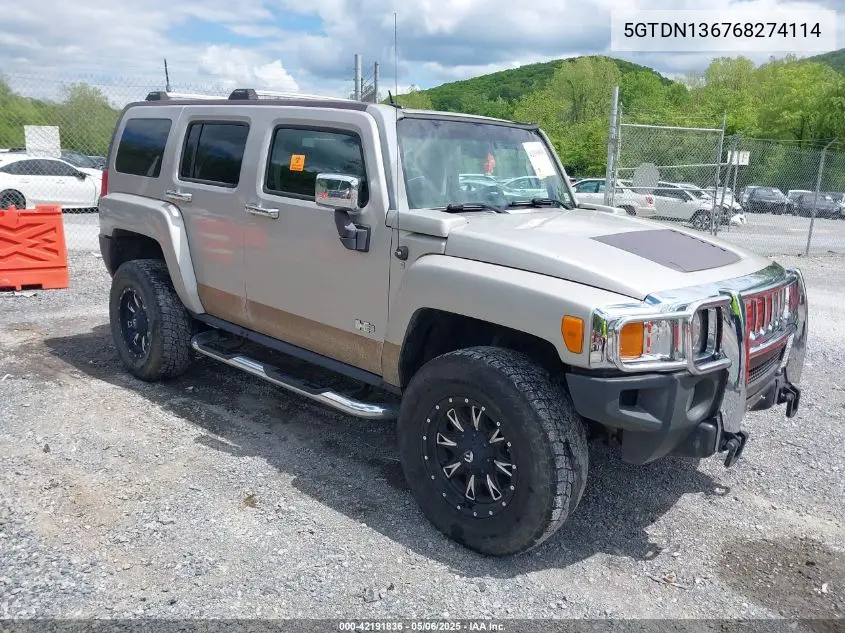 2006 Hummer H3 Suv VIN: 5GTDN136768274114 Lot: 42191836