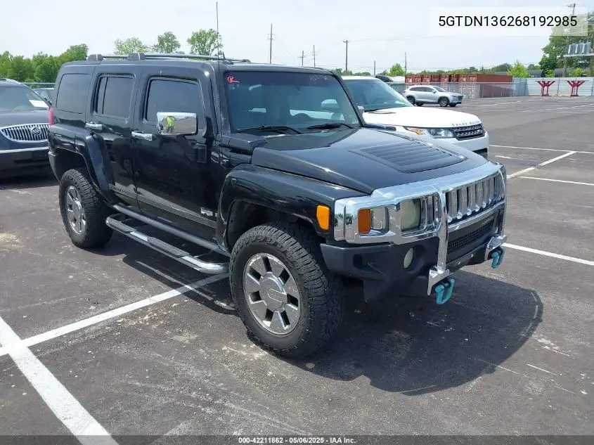 2006 Hummer H3 Suv VIN: 5GTDN136268192985 Lot: 42211862