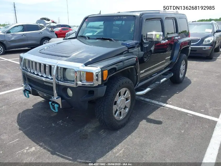 2006 Hummer H3 Suv VIN: 5GTDN136268192985 Lot: 42211862