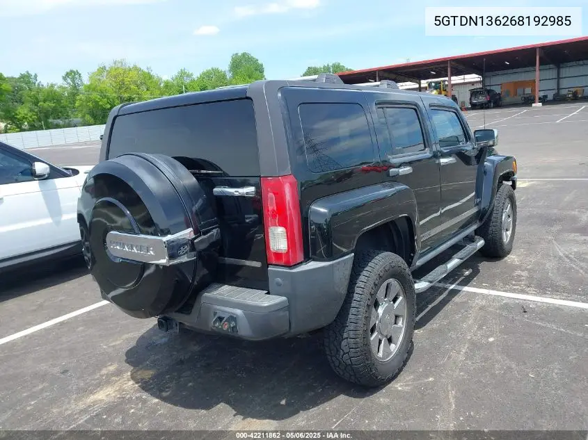 2006 Hummer H3 Suv VIN: 5GTDN136268192985 Lot: 42211862