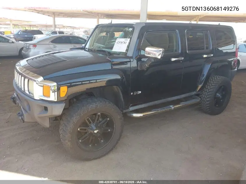 2006 Hummer H3 Suv VIN: 5GTDN136068149276 Lot: 42530781