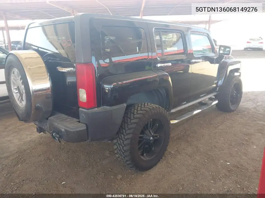 2006 Hummer H3 Suv VIN: 5GTDN136068149276 Lot: 42530781