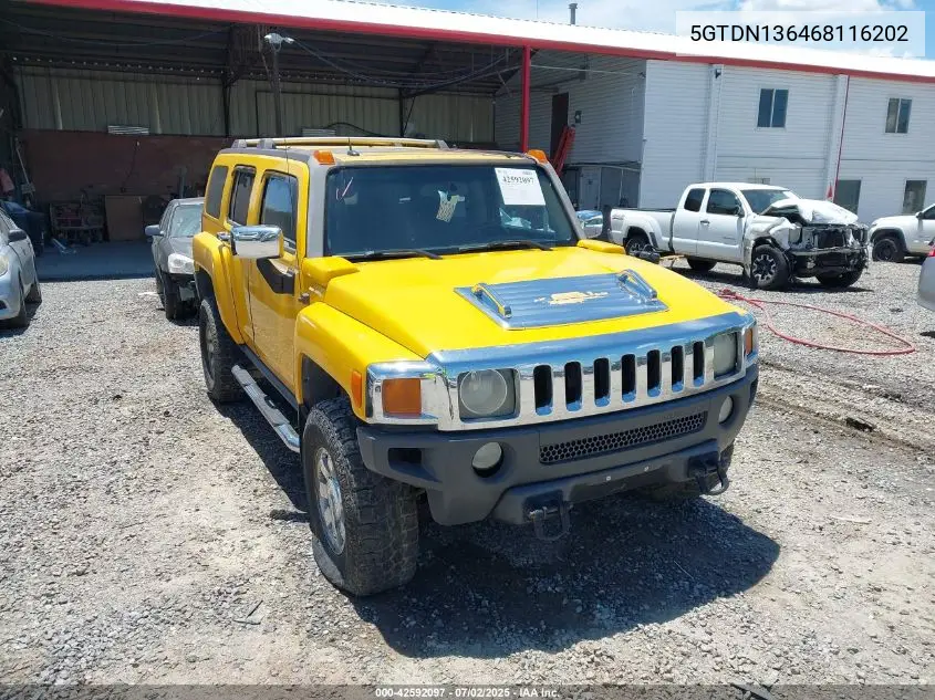 2006 Hummer H3 Suv VIN: 5GTDN136468116202 Lot: 42592097