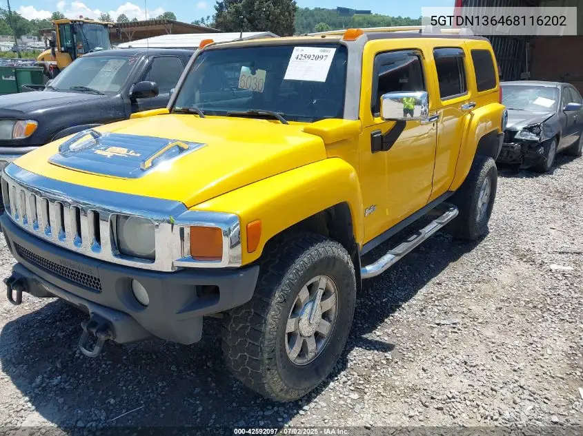 2006 Hummer H3 Suv VIN: 5GTDN136468116202 Lot: 42592097