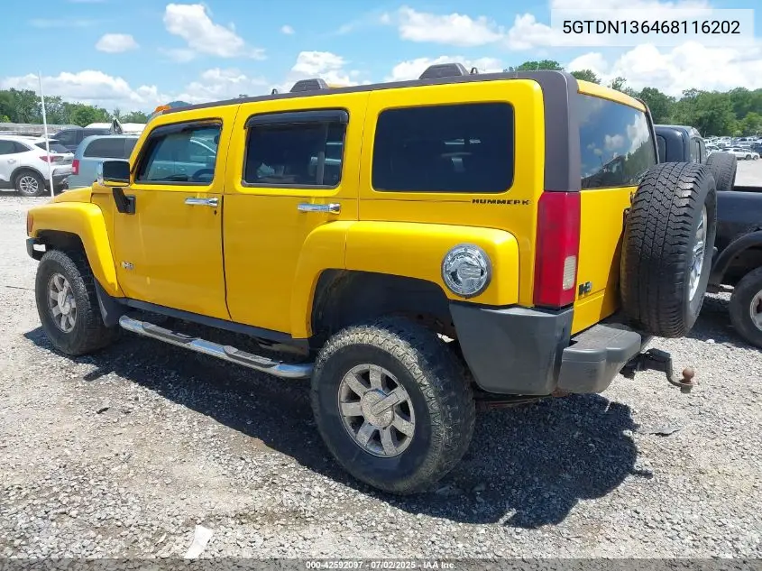 2006 Hummer H3 Suv VIN: 5GTDN136468116202 Lot: 42592097