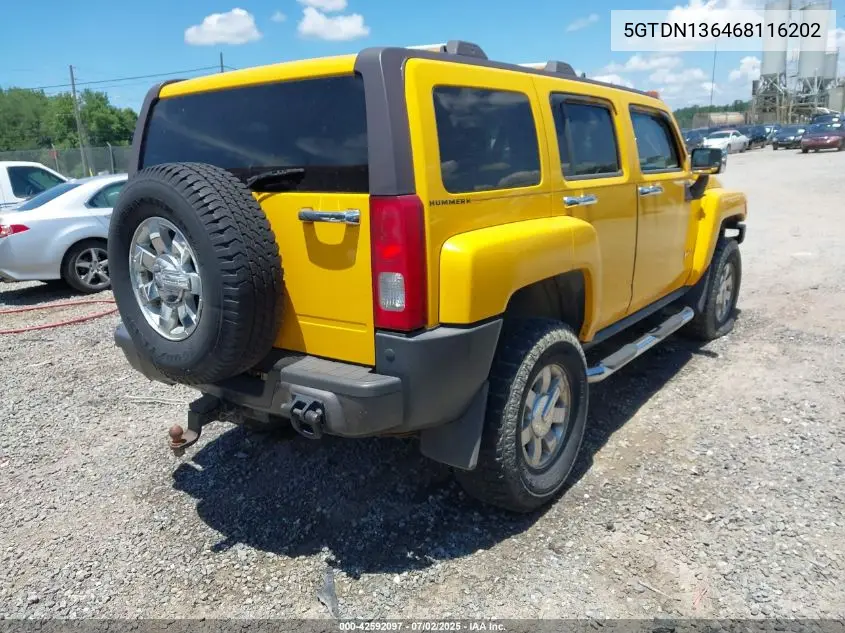 2006 Hummer H3 Suv VIN: 5GTDN136468116202 Lot: 42592097