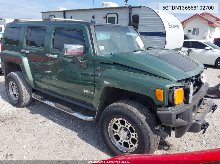 2006 Hummer H3 Suv VIN: 5GTDN136568102700 Lot: 42600395
