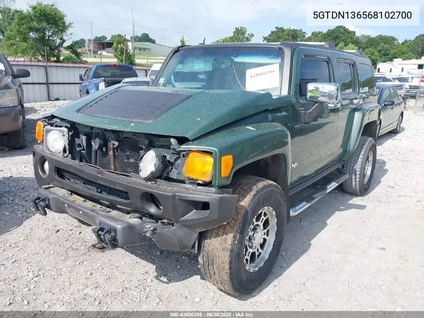 2006 Hummer H3 Suv VIN: 5GTDN136568102700 Lot: 42600395