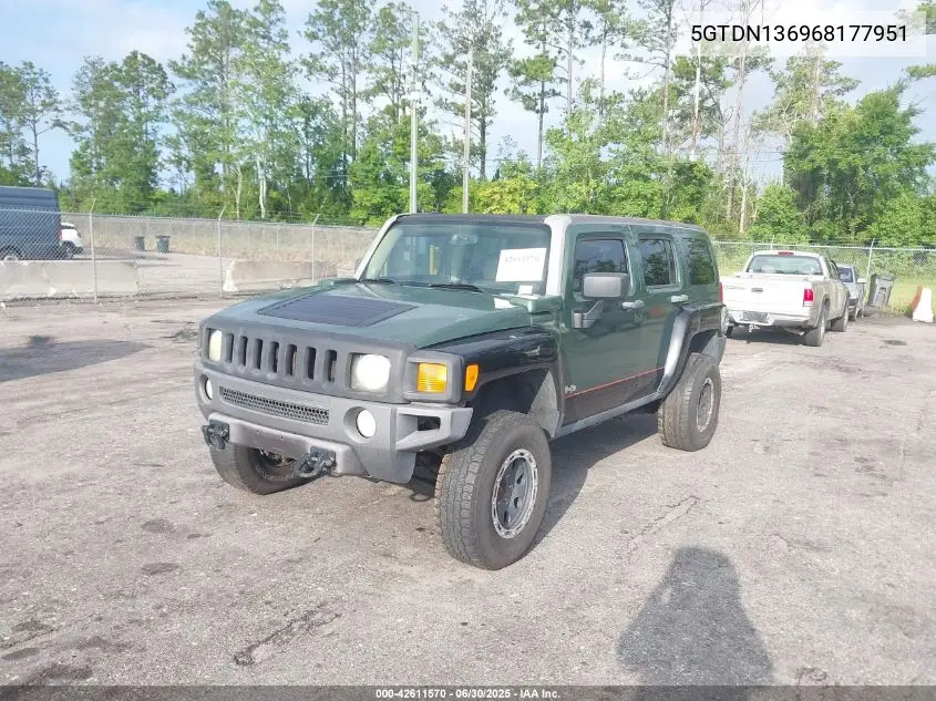 2006 Hummer H3 Suv VIN: 5GTDN136968177951 Lot: 42611570
