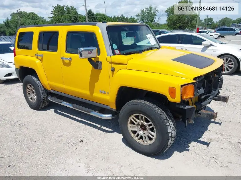 2006 Hummer H3 Suv VIN: 5GTDN136468114126 Lot: 42614556