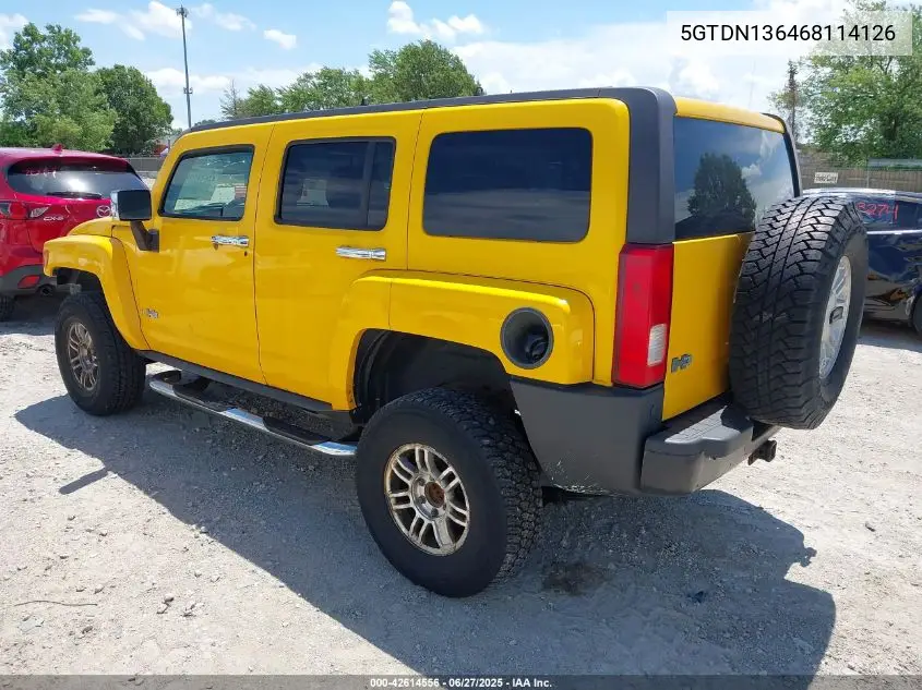 2006 Hummer H3 Suv VIN: 5GTDN136468114126 Lot: 42614556