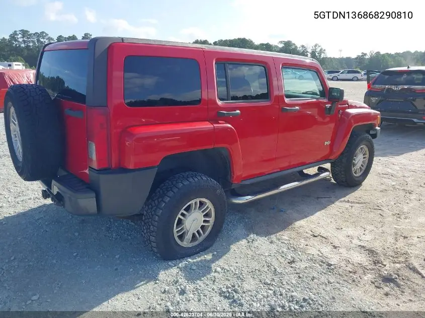2006 Hummer H3 Suv VIN: 5GTDN136868290810 Lot: 42623704