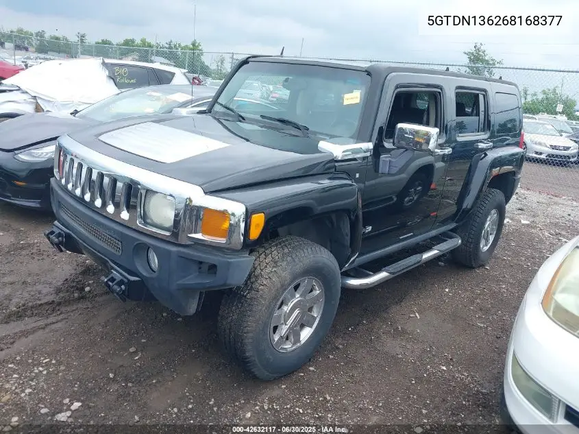2006 Hummer H3 Suv VIN: 5GTDN136268168377 Lot: 42632117