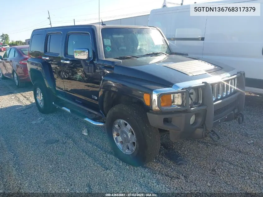 2006 Hummer H3 Suv VIN: 5GTDN136768317379 Lot: 42653661