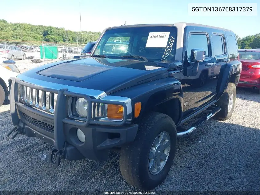2006 Hummer H3 Suv VIN: 5GTDN136768317379 Lot: 42653661
