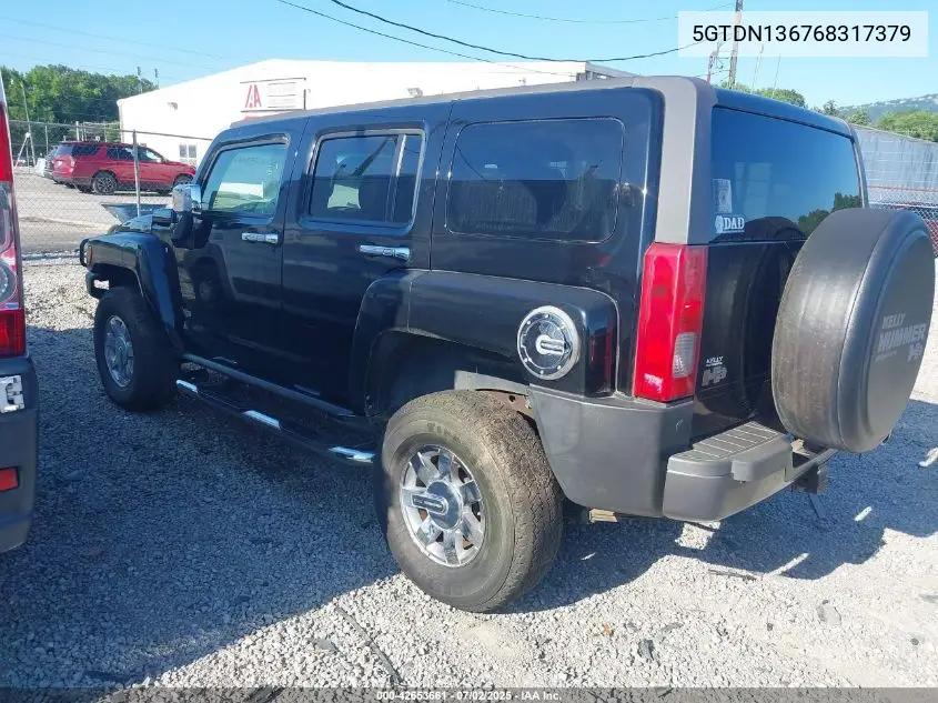 2006 Hummer H3 Suv VIN: 5GTDN136768317379 Lot: 42653661